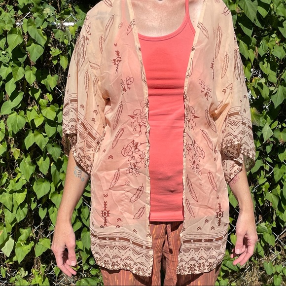 Boho sheer shrug with cow skull - Picture 2 of 4